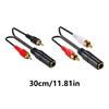 Durability 6.35mm TRS to 2RCA Adapter Cable 2RCA Male Stereo Audios Adapter for High Fidelitys Sound Systems Speakers