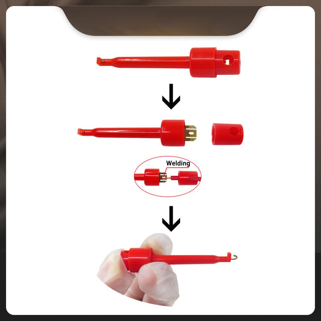 Spring Loaded Test Hook Clips with Anti Short Circuit Design Precision Circuit Testing For Secure Multimeter Connections
