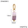 Trend Colorful Handmade Natural Stone DIY Necklace Charm Pendant 18K Gold Plated Stainless Steel Accessories Fashion Jewelry