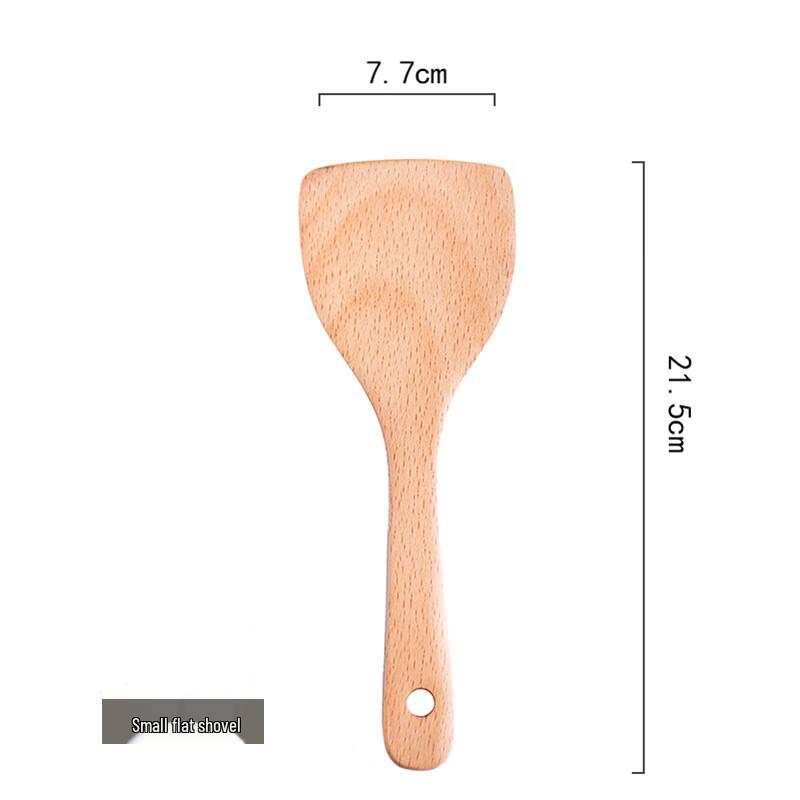 ZISIZ Unpainted Wooden Slanted Spatula (9-Pack)