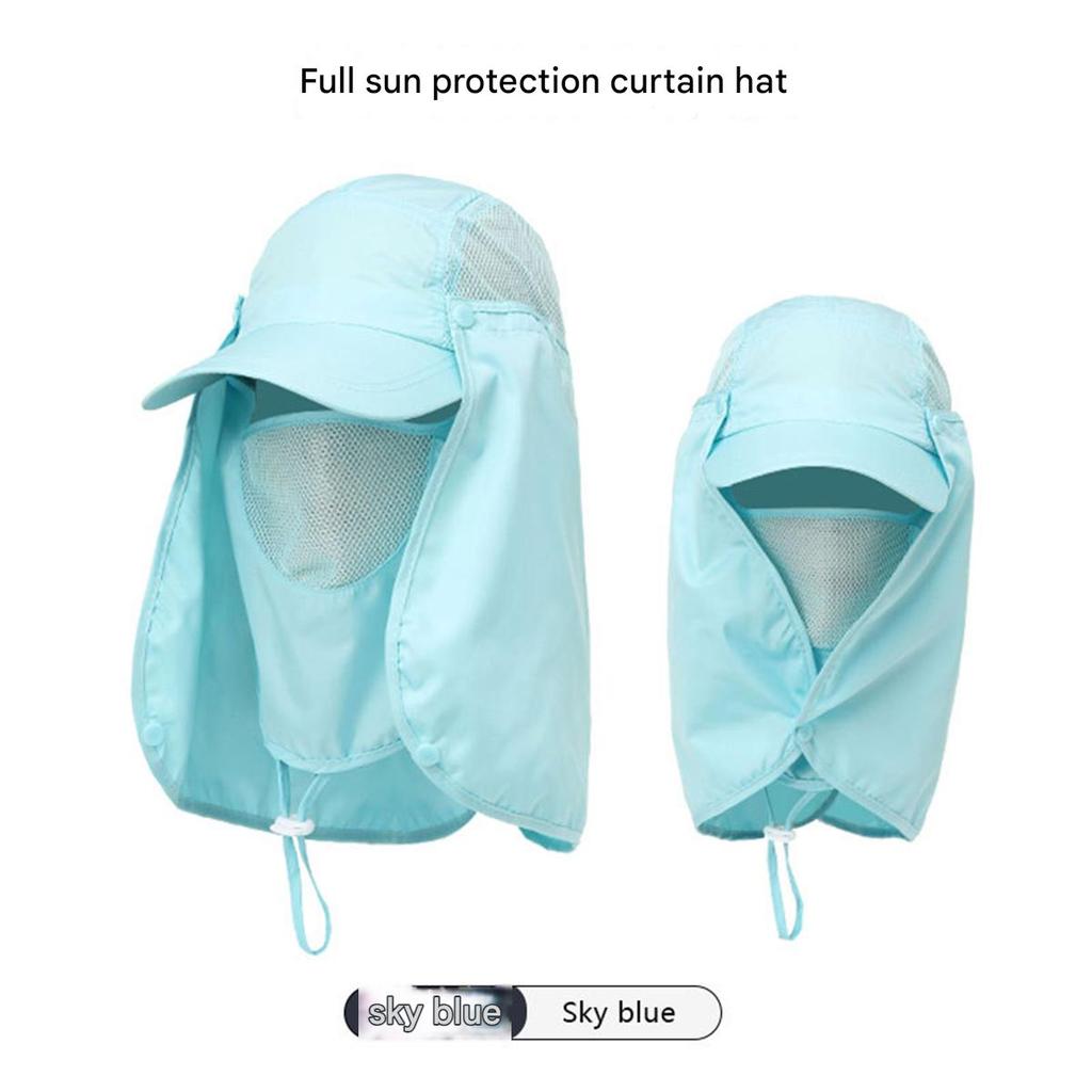1pcs Men's and Women's Four Seasons Full Face Breathable Quick-drying Sun Hat Sun Hat Professional Fishing Anti-ultraviolet Hat