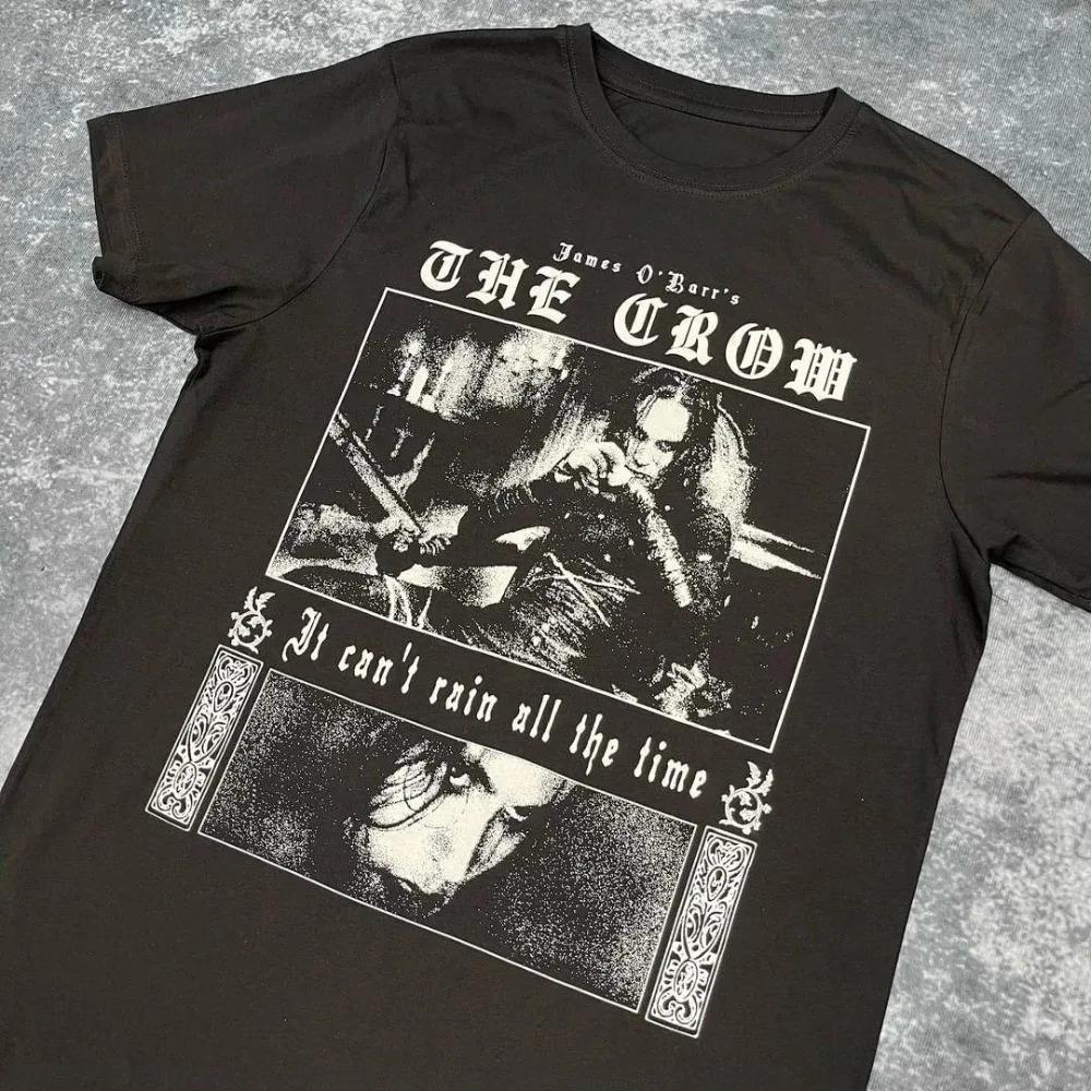 

Raven Brandon Lee Gothic Horror Movie Tshirt Summer Unisexs and Womens Loose and Breathable Tshirt Top S
