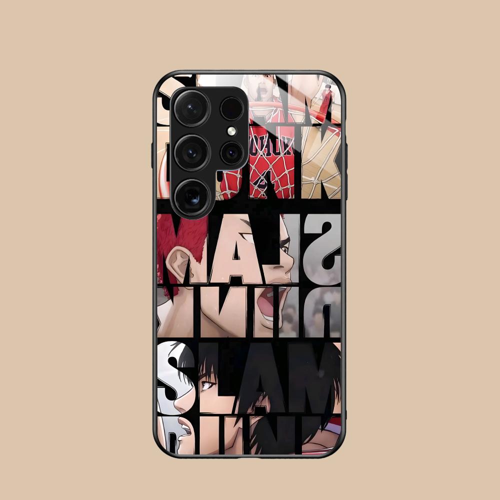 Anime Slam Dunks Phone Case for Samsung Galaxy A56 55 54 53 52 51 36 35 34 23 16 15 5G Glass Colorful Cover Smartphone Luxury