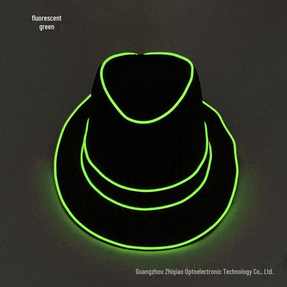 LED Glowing British Gentleman Top Hat - Stylish Trend for Prom Parties and Jazz Events