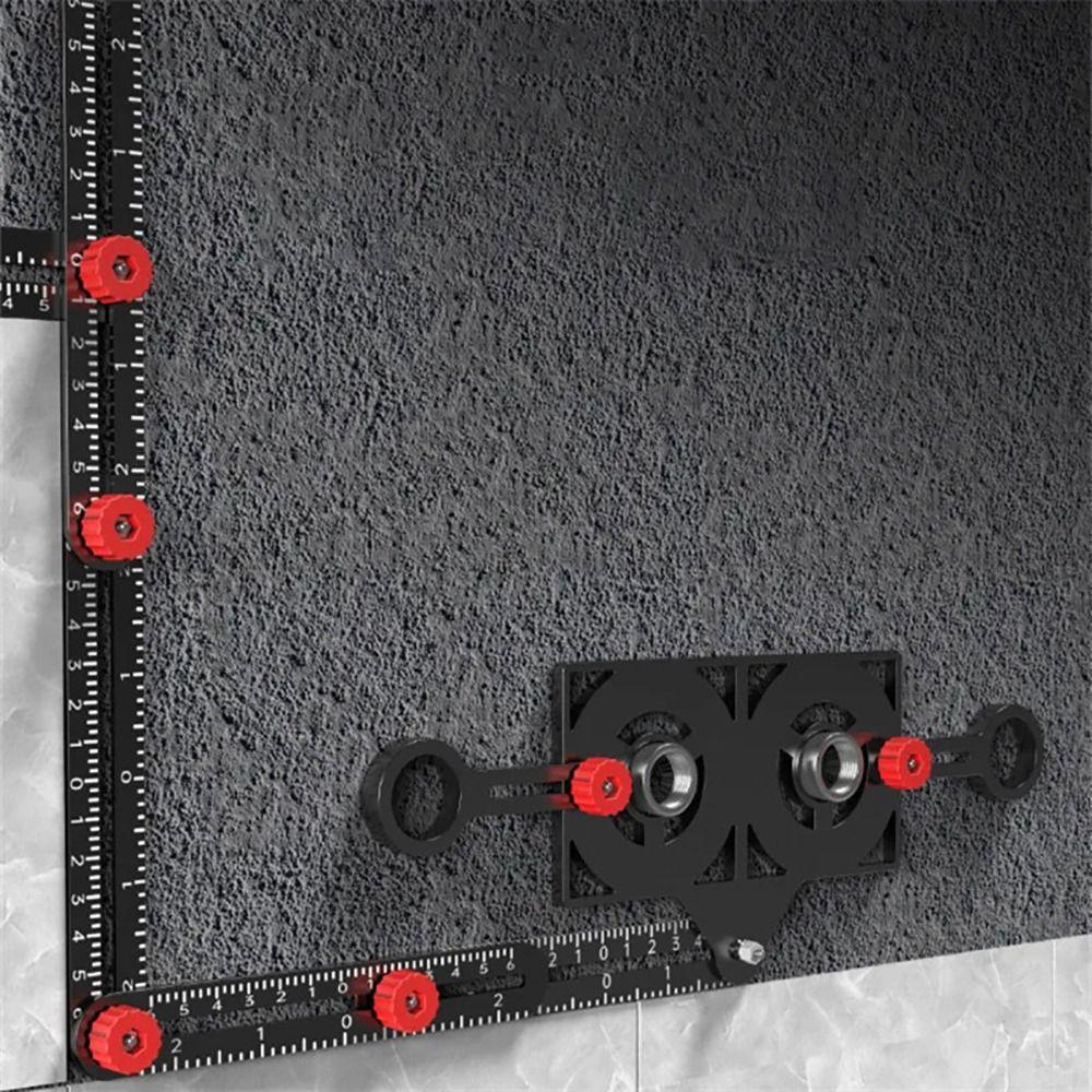 1Pcs 6/9/12 Folds Measuring Ruler Aluminium Alloy Locator Drill Guide  Template Tool