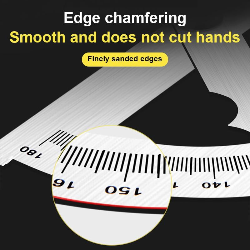 180 Degree Protractor Metal Angle Finder Goniometer Angle Ruler Stainless Steel Woodworking Tools Rotary Measuring Ruler