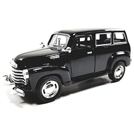 Kinsmart Chevrolet Suburban 1950 Jet Black SUV Scale Diecast Car 1/36
