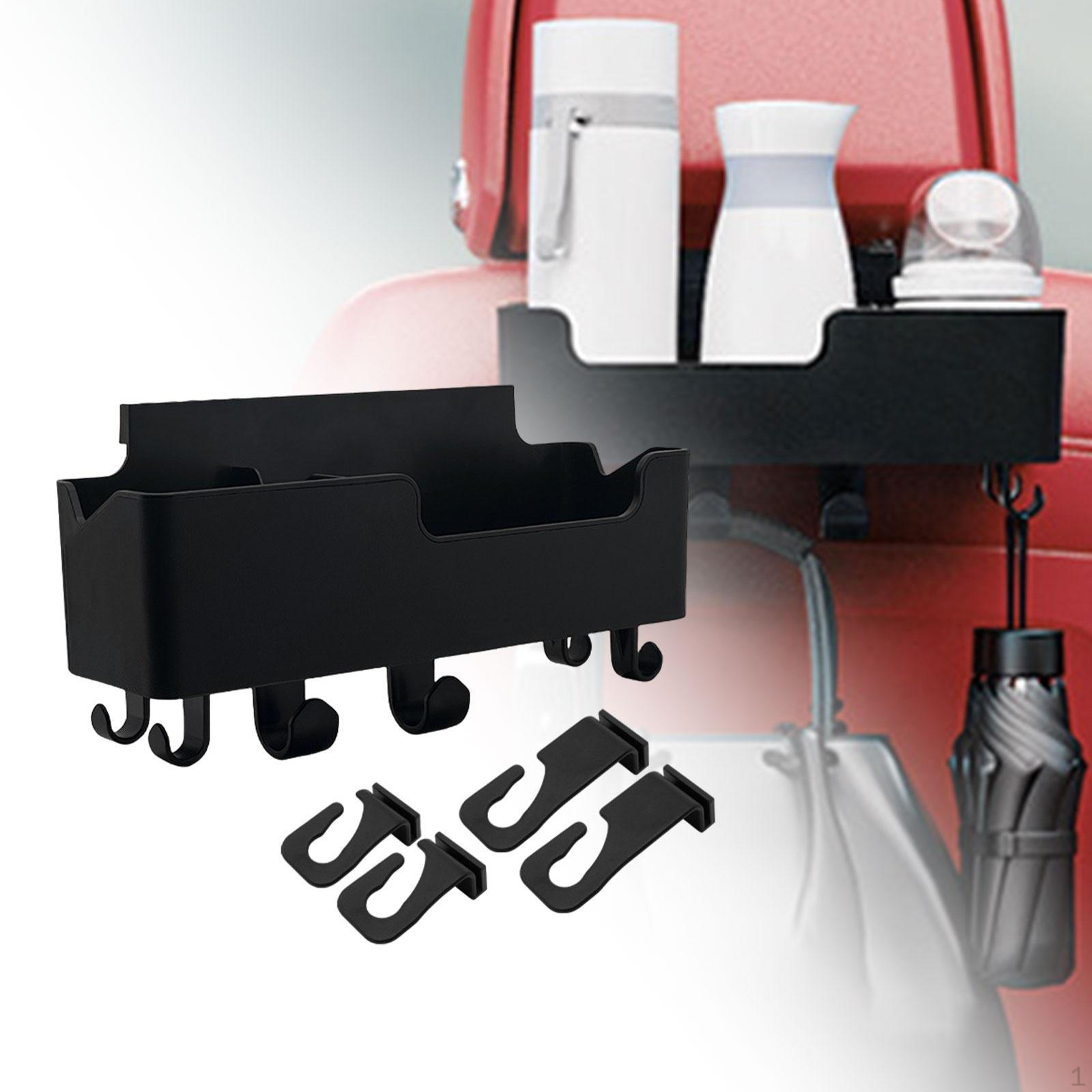 

Подголовник автомобиля ящик для хранения на заднем сиденье многофункциональный для детей с крючками подстаканник чёрный