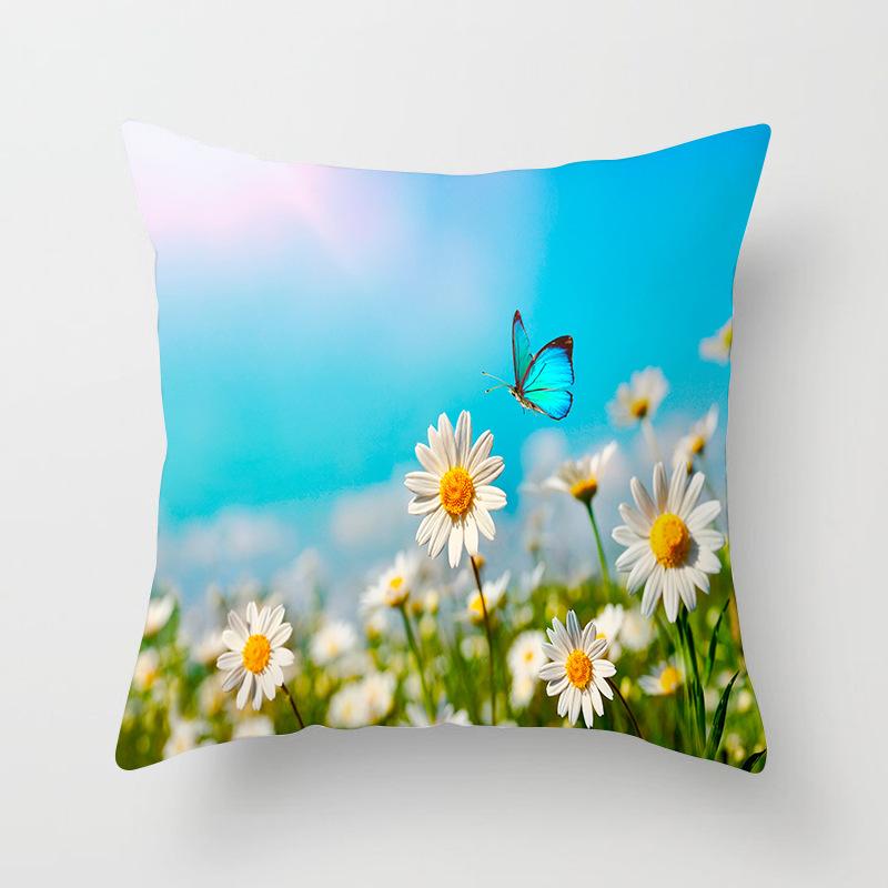 New Butterfly Flower Series Pillowcase Home Sofa Decoration Pillow Cushion Cover Wedding