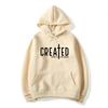 Created with A Purpose Hoodie Faith Hoodies Bible Saying Mikina s kapucí Unisex svetr s dlouhým rukávem Křesťanské mikiny Topy