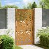 Garden Gate 100 X 200 Cm Weathering Steel Wavy Design