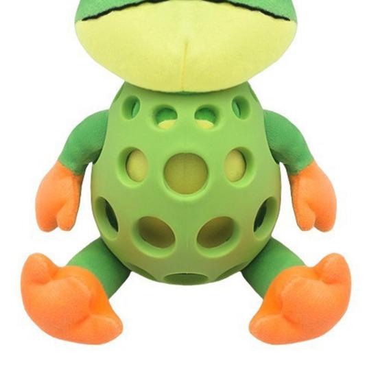 Dog Toy Plush Frog Interactive Squeaky Frog Pet Toy Bite Resistant Chew Toy Boredom Companion Toy for Small Large Dogs Puppies