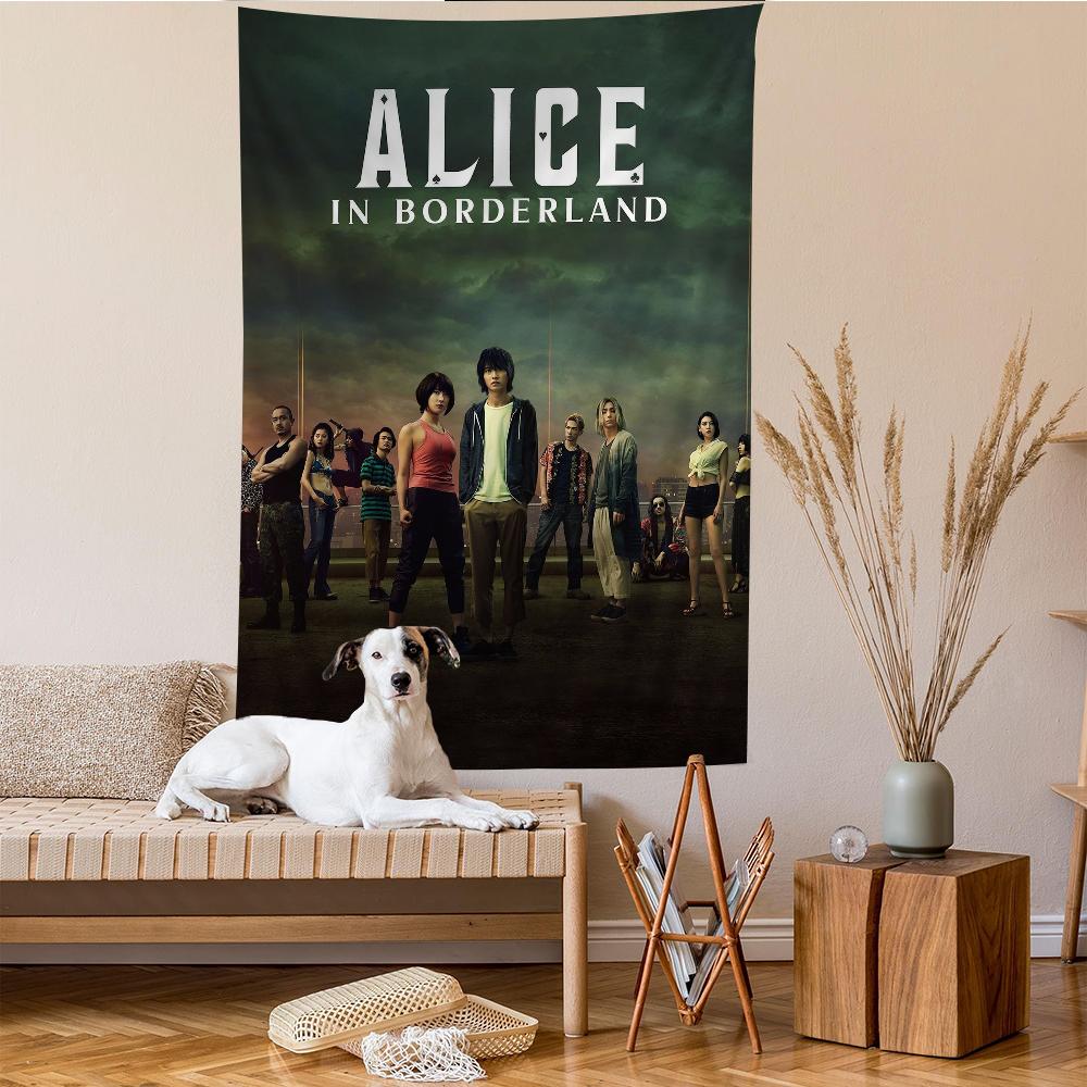 Suspense Film Alice InBorderland Printed Large Wall Tapestry Hanging Tarot Hippie Wall Rugs Dorm Cheap Hippie Wall Hanging