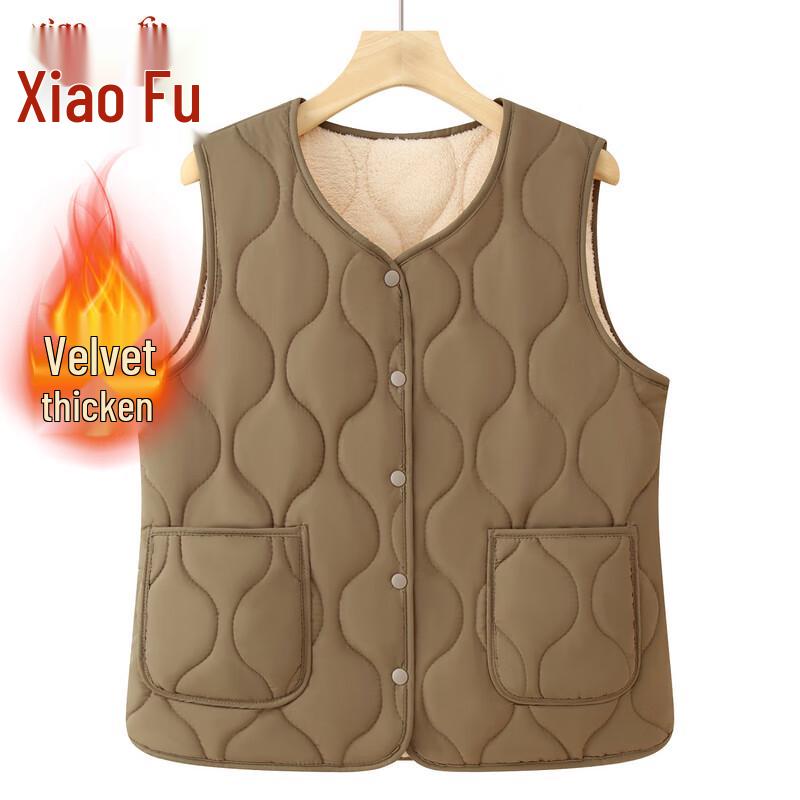 Women's Thickened Velvet Warm Vest for Elderly