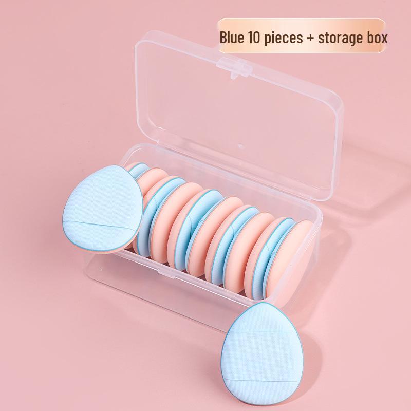 Mini Pink Finger Powder Puff: Dual-Use Air Cushion Makeup Sponge for Wet & Dry Application Without Absorbing Foundation