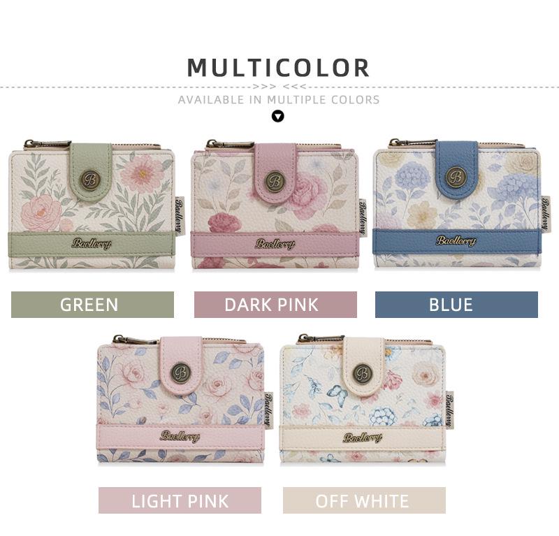 New Women's Korean Style Anime Short Wallet with Multi-Card Slots and Fashion Clasp