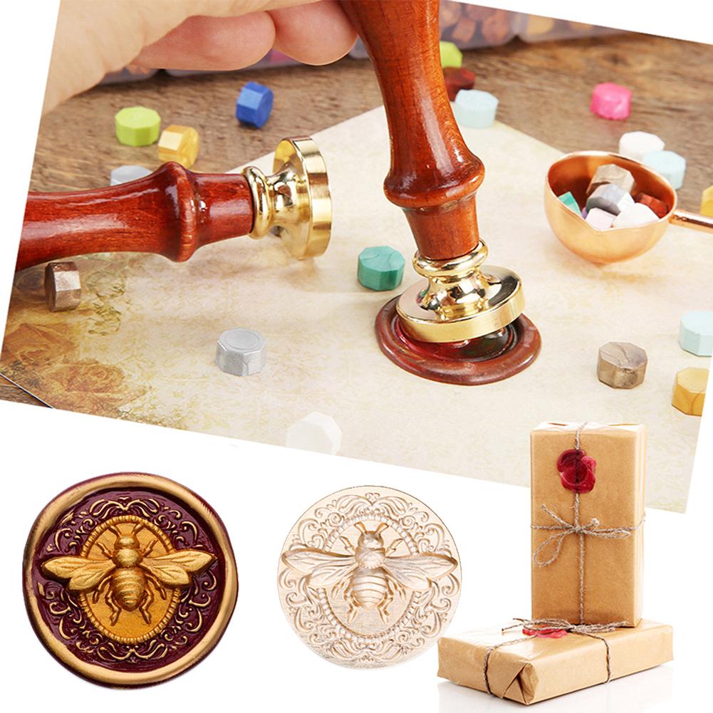 3D Embossed Fire Paint Seal Head 25-30mm Brass Fire Lacquer Seals Retro DIY Craft Decorative Tool for Hand Account