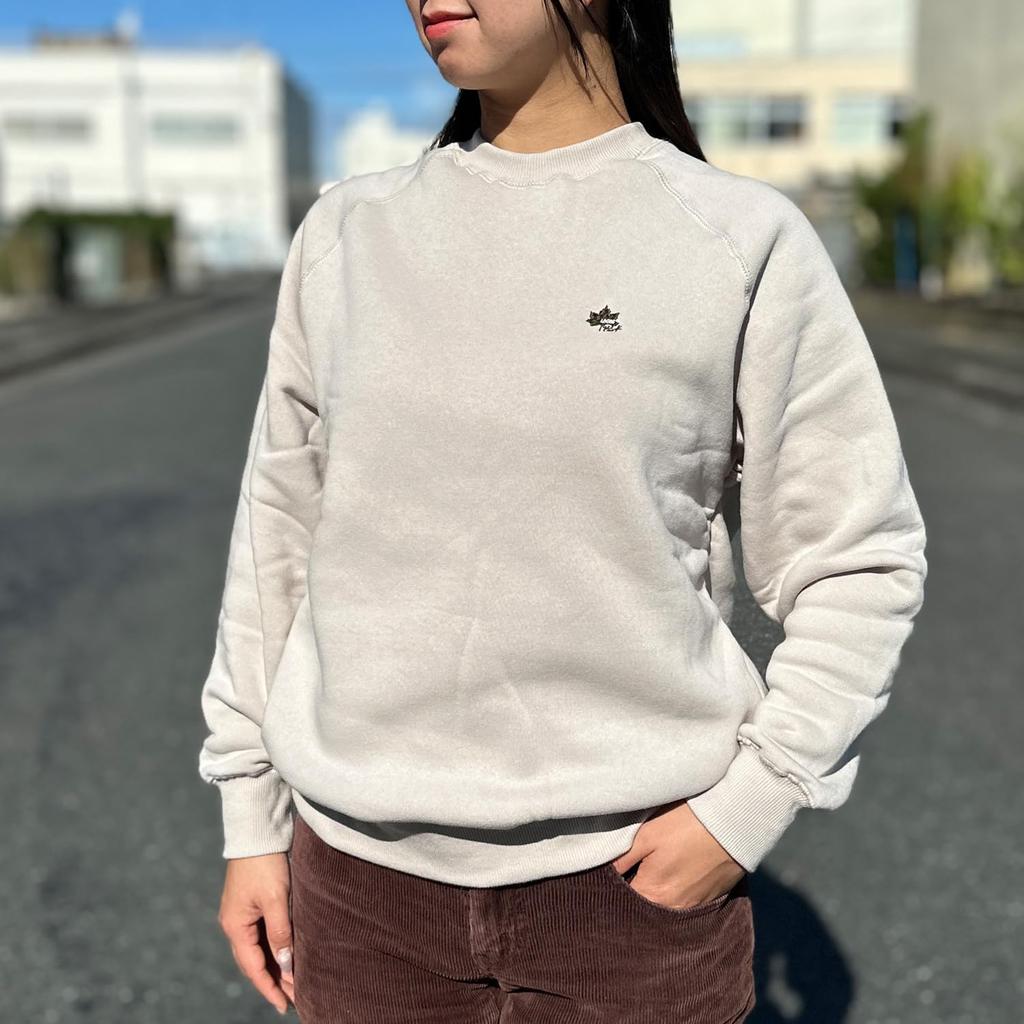 Logo Spark Women's Shaggy Boa-Lined Crew Sweatshirt, Sizes M and L (JP, Alphabet, M, Navy)