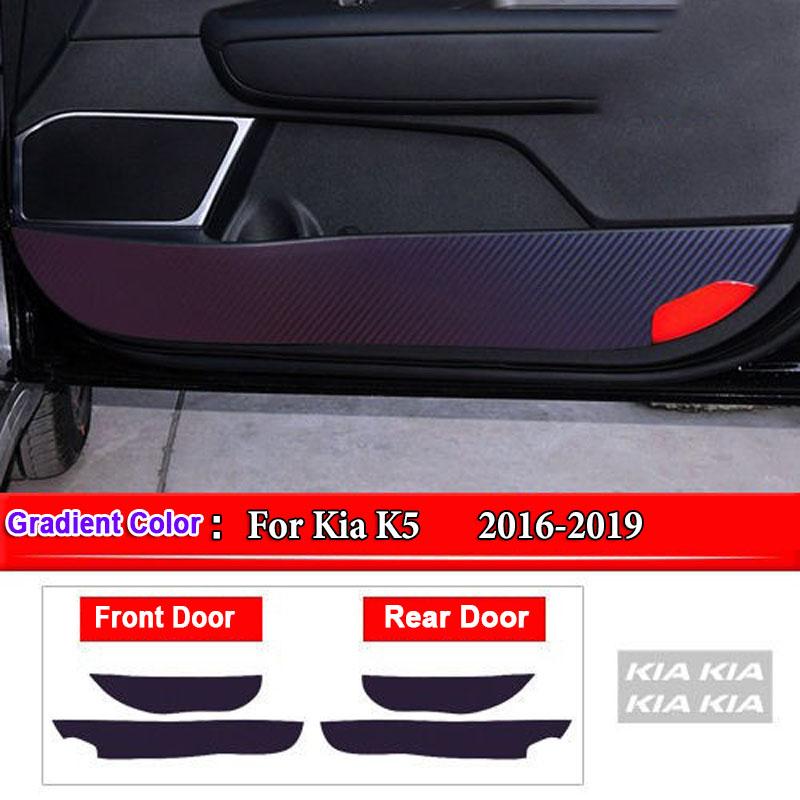 For Kia Sportage K2 K3 K4 KX3 K5 KX5 KX7 Car Inner Door Anti Kick Pad Carbon Fiber Patterned Pad Stickers Protective Accessories