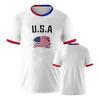 Unisex Flag Print Short Sleeve Crew Neck Casual T Shirt Comfortable Fit for Daily Wear Sports Activities