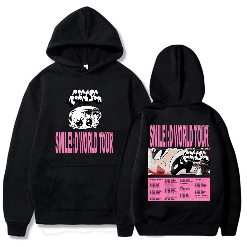 Women Clothes Porter Robinson Smile World Tour Hoodies Sudaderas Para Mujer Long Sleeve Graphic Printing Sweatshirts