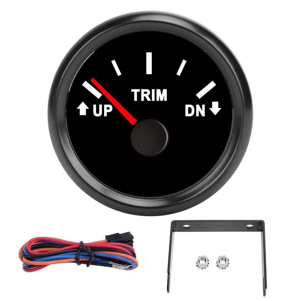 52MM Boat Trim Gauge High Accuracy IP67 Waterproof Stainless Steel 316L Bezel Anti Fog Glass for Yachts Marines 9 to