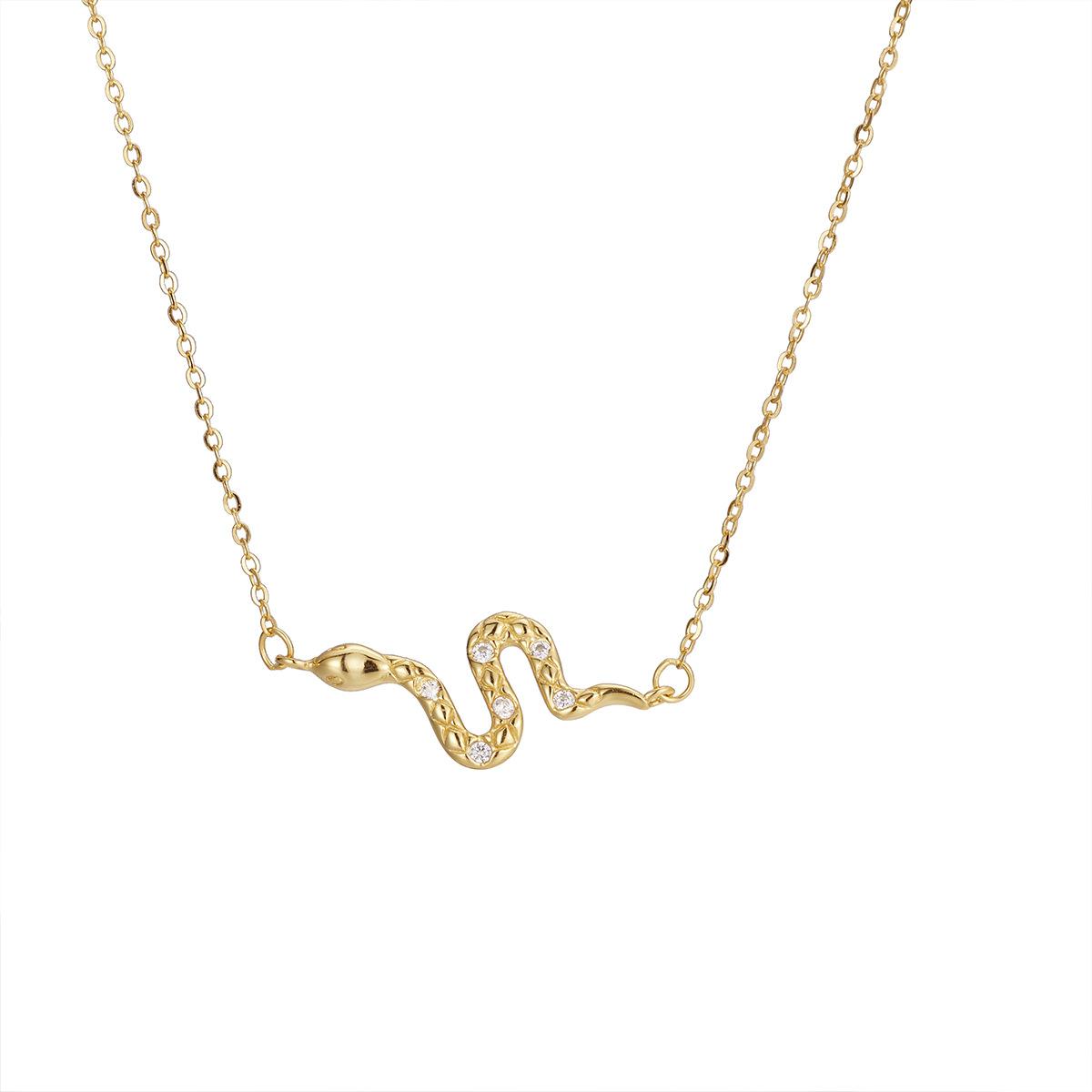 

Ожерелье из стерлингового серебра 925 пробы, женская мода, простая цепочка в виде змеи на ключицу, змея, короткая, высококачественная, легкая, роскошная цепочка на шею 925 Silver