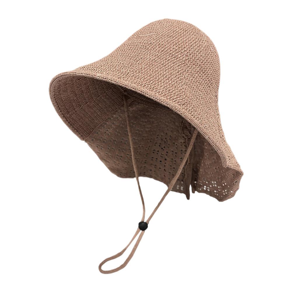 Summer Knitting Sun Hat For Women Fashion Breathable Sun Protection Foldable Fisherman's Hat Versatile Hat For Outdoor Travel