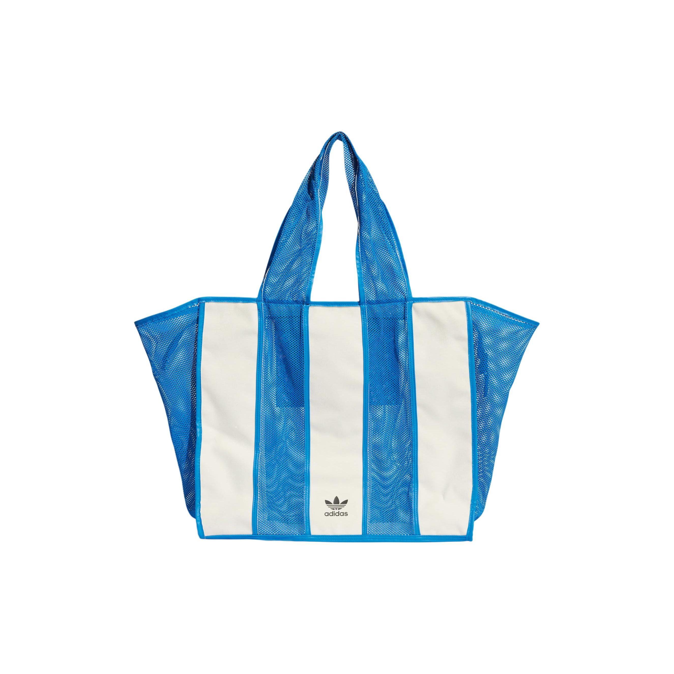

Adidas Originals Three Stripes Zipper Tote Bag Shopping Bag Shoulder Handbag Extra Large Unisex tote Blue Beige IS0675 Blue & Ecru,Extra Large