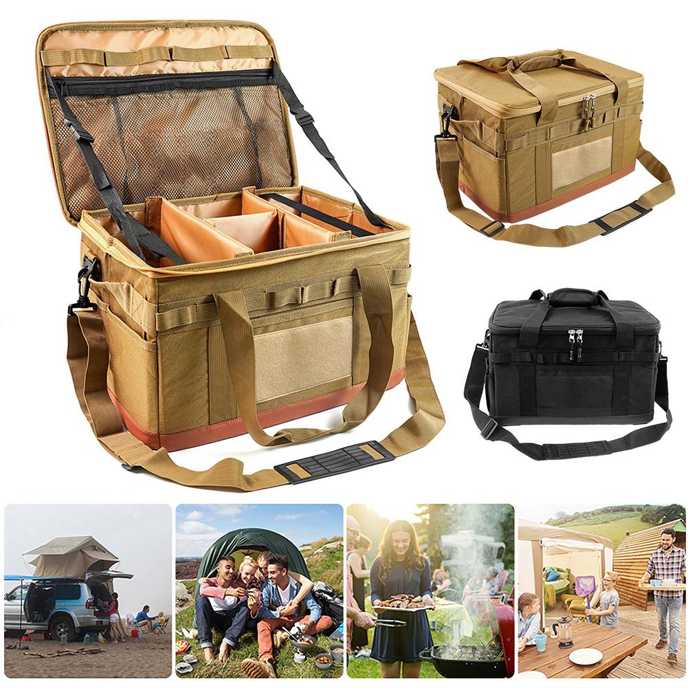 Outdoor Tactical- Tool Bags Camping Gas Tank Storage Bag Large Ground Nail Gas Canister Picnic Cookware Multifunction Kit Bags