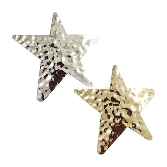 Hairpin Five-Pointed Star Shape Hair Clip Exaggerated Metal Texture Side Bang Hair Pin Fade-Resistant Hair Accessory