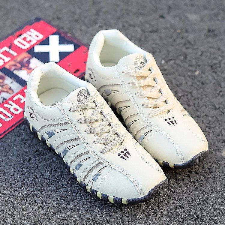 

Women s shoes spring new flat-bottomed versatile retro casual sports shoes women s large size 41 бежевый