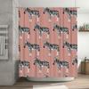 Large Heart Dog Shower Curtain Decorative Pet Silhouette Waterproof Bathroom Liner Modern Black White Pattern for Bathtub or Kid