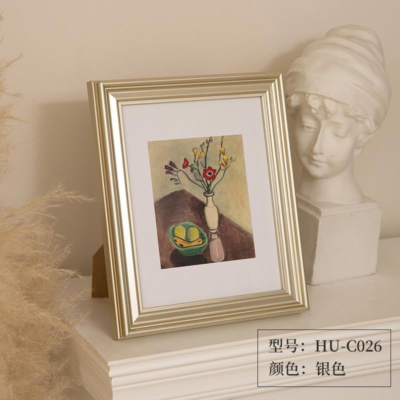 Light luxury golden photo frame display platform Square 5-inch 6-inch 7-inch 8-inch 10 inch photo frame Desktop home decoration