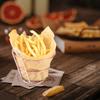French Fry Holder Stainless Steel Heavy Duty Cone Like Fry Basket French Fries Holder Food Restaurant Table Serving Supplies