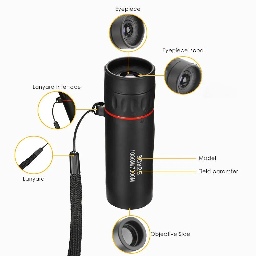 Monocular Binoculars 30x25/8x21 Mini Portable Mobile Phone Telescope with Holder Outdoor Camping Hunting Birdwatching Telescopes