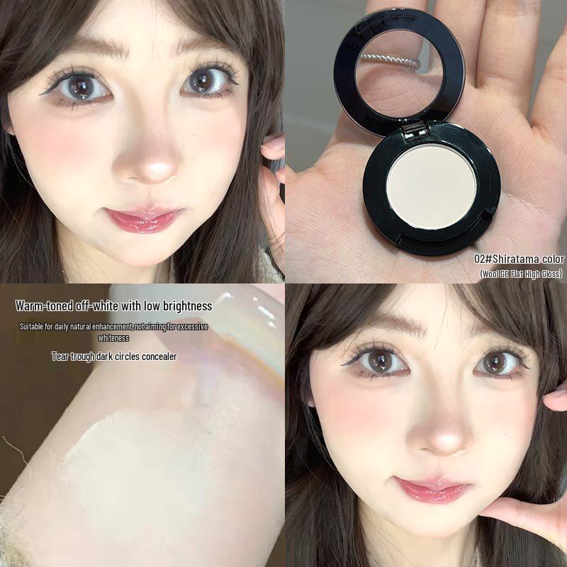 Fei Xi Single Color Eyeshadow & Highlighter Palette for Under Eyes, Inner Corners, & Face - Matte Blue, Green, Black, White.