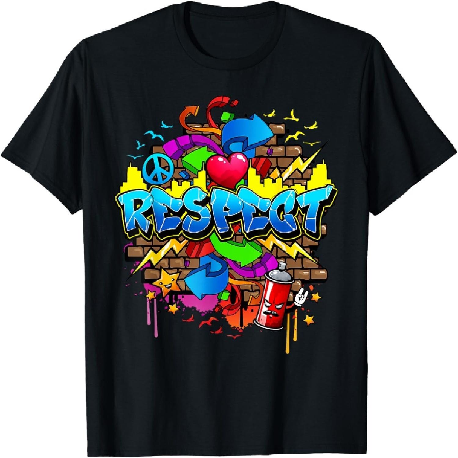 Urban - Respect Graffiti Graphic T-Shirt S