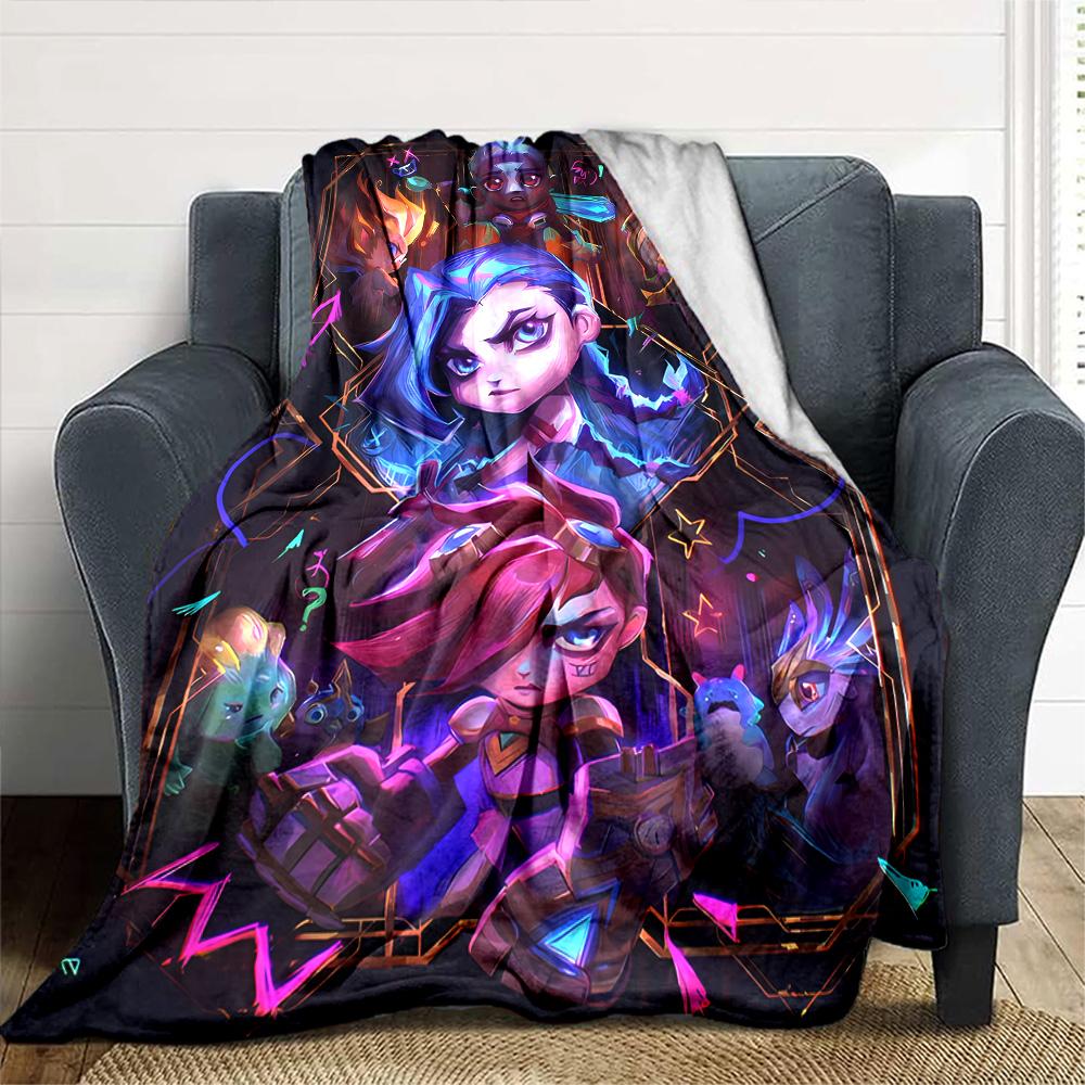 1pc Blanket - League of Legends Print Design,Lightweight Blanket for Sofa,Bed- Soft &Warm,Gift for All Seasons