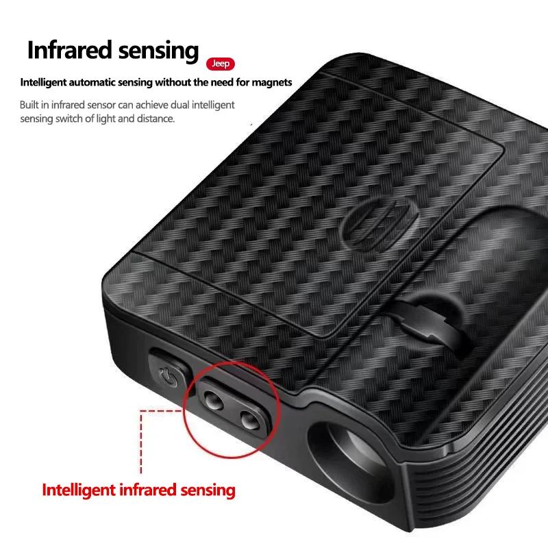 Für Jeep 2 Stück 3D Auto Willkommenslicht LED Atmosphäre Geisterlampe Dekorativ Für Jeep Wrangler Grand Cherokee Wagoneer Gladiator C