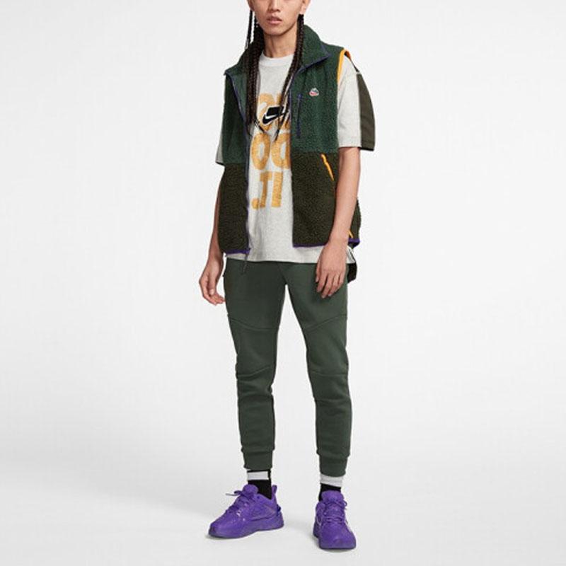 Nike Embroidered Patchwork Fleece Vest Men Tops Green CD3143-337
