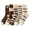 Sock Children's Padded and Thick Mid-calf Socks for Winter and Autumn Sleeping Wear. Winter Warm Coral Fleece Long Socks.