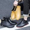 Fashion men's rain shoes short water shoes waterproof and non-slip rain boots men's work wear-resistant water boots