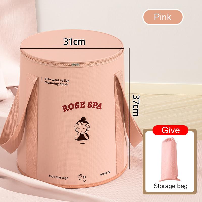1Pc Foldable Foot Bath Wash Basin Deep Bucket for Lower Leg Household Foot Soak Portable Adult Foot Bag for Dormitory Use