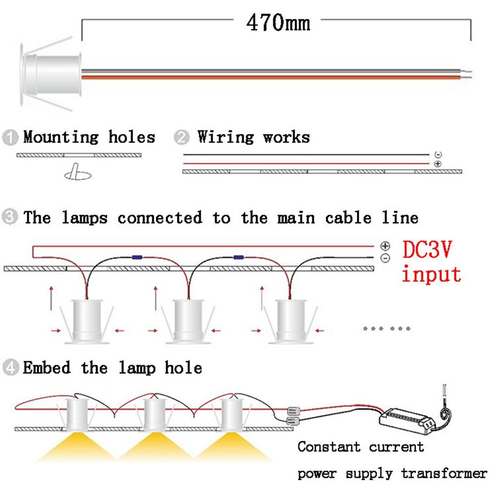 Mini Bedroom Cabinet Ceiling Lamp Staircase LED  Downlight Spot Lamp Ceiling Downlight Spotlight