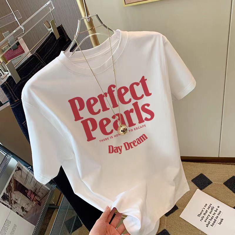 2025Printed Short Sleeve Plus Size Women's Short Sleeve T-Shirt Summer Loose Women's T-Shirt High Quality Letter Pattern CCXX209