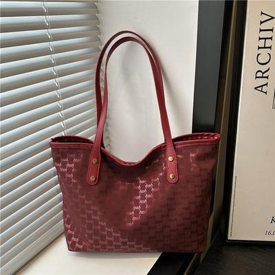 Large-capacity Bag Women's New Leisure Work Shoulder Bag High-end College Student Class Commuting Tote Bag