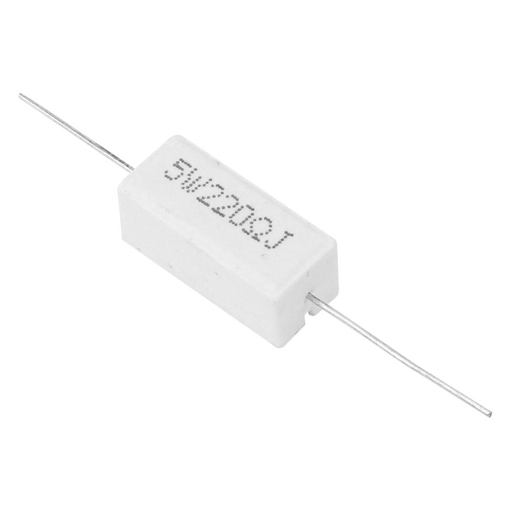 10 Stück Zementwiderstand Leistungswiderstand 5 Prozent Elektronische Bauelemente 5W(220R)