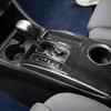 Weiche Kohlefaser Auto Mittelkonsole Schalthebel Panel Aufkleber Verkleidung Passend für Toyota Tacoma 2006 2007 2008 2009 2010 2011 2012 2013 2014 2015 (Schwarz