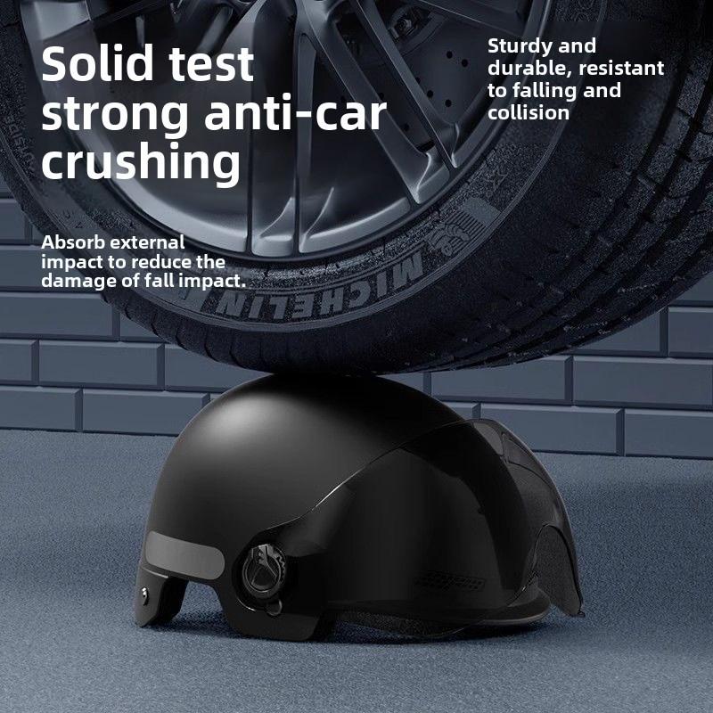 3C Certified Men's and Women's Adult Children Bicycle Safety Helmet Electric Bicycle Motorcycle Half Helmet with Goggles